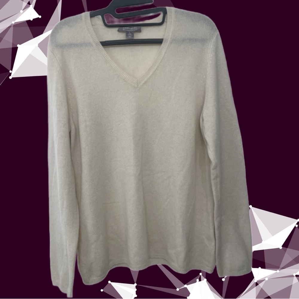 Charter Club Cashmere Sweater in Cream